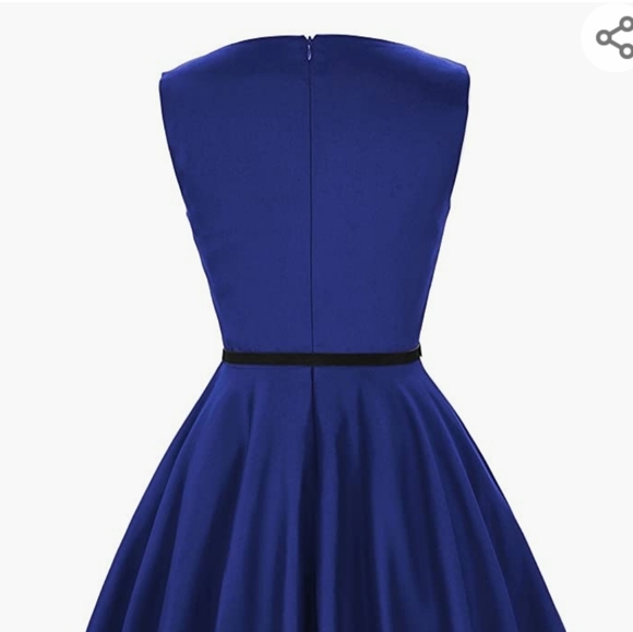 EUC| GRACE KARIN Boatneck Vintage Inspired Women's Blue XL Dress - Picture 3 of 4